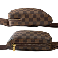 LOUIS VUITTON Damier Ebene Coated Canvas Geronimos Bag Louis Vuitton