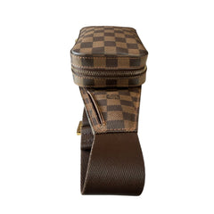 LOUIS VUITTON Damier Ebene Coated Canvas Geronimos Bag Louis Vuitton