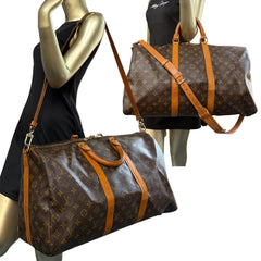 LOUIS VUITTON Monogram Bandouliere Keepall 50 Louis Vuitton