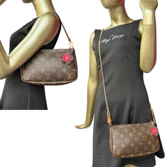 LOUIS VUITTON Monogram Coated Canvas Pochette Accessoires Louis Vuitton