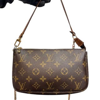 LOUIS VUITTON Monogram Coated Canvas Pochette Accessoires Louis Vuitton