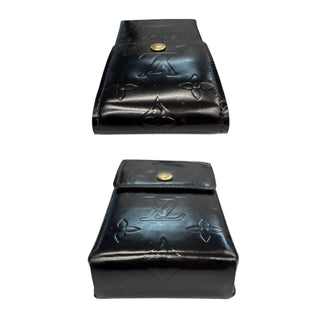 LOUIS VUITTON Black Vernis Cigarette Case With Strap Louis Vuitton
