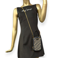 CHRISTIAN DIOR Navy Oblique Jacquard 30 Montaigne Call'in Phone Holder Dior