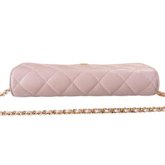 CHANEL Pale Pink Caviar GHW Classic Flap Gusseted Wallet Chanel