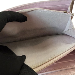 CHANEL Pale Pink Caviar GHW Classic Flap Gusseted Wallet Chanel