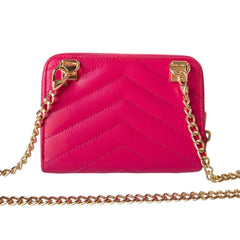 SAINT LAURENT YSL Pink Compact Zip Wallet Saint Laurent