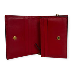 GUCCI GG Supreme Cherry Compact Wallet with Adjustable Chain Gucci