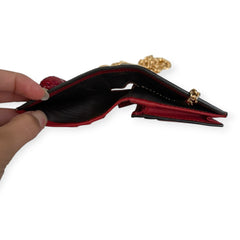 GUCCI GG Supreme Cherry Compact Wallet with Adjustable Chain Gucci