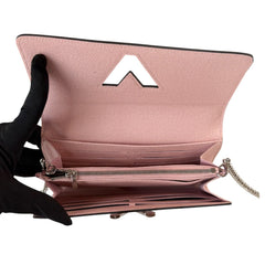 LOUIS VUITTON Pink Epi Leather Twist Wallet Louis Vuitton