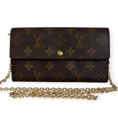 LOUIS VUITTON Monogram Sarah Wallet with Chain Louis Vuitton