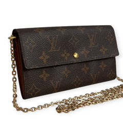 LOUIS VUITTON Monogram Sarah Wallet with Chain Louis Vuitton