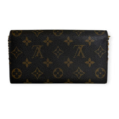 LOUIS VUITTON Monogram Sarah Wallet with Chain Louis Vuitton