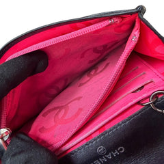 CHANEL Lambskin Cambon Compact Wallet On Adjustable Chain Chanel