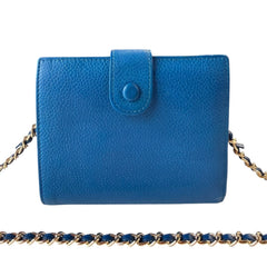 CHANEL Blue Caviar Leather Timeless Compact Wallet Chanel