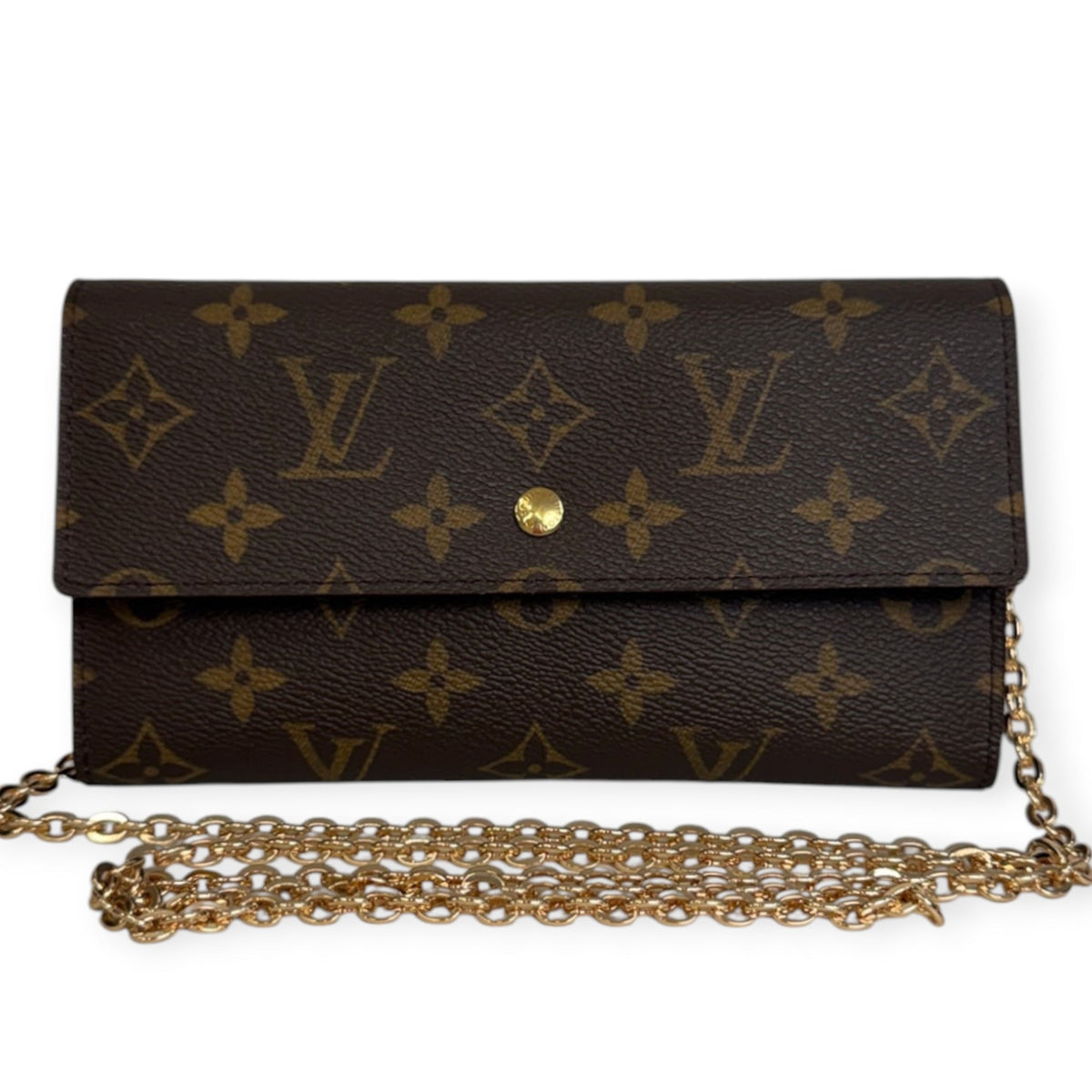 LOUIS VUITTON Monogram International Wallet with Chain Louis Vuitton