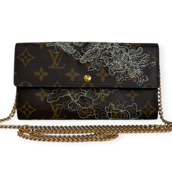 LOUIS VUITTON Limited Edition Monogram Dentelle Sarah Wallet with Chain Louis Vuitton