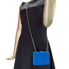 CHANEL Blue Caviar Leather Timeless Compact Wallet Chanel