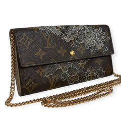 LOUIS VUITTON Limited Edition Monogram Dentelle Sarah Wallet with Chain Louis Vuitton