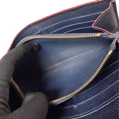 LOUIS VUITTON Navy Empreinte Leather Sarah Wallet with Chain Louis Vuitton