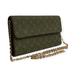 LOUIS VUITTON Monogram Mini Lin International Wallet with added Chain Louis Vuitton