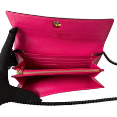 LOUIS VUITTON Black Multicolor Monogram Sarah Wallet with Chain Louis Vuitton