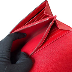 LOUIS VUITTON Red Epi Leather Twist Wallet with Chain Louis Vuitton