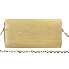 LOUIS VUITTON Butter Yellow Epi Leather Sarah Wallet with Chain Louis Vuitton