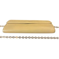 LOUIS VUITTON Butter Yellow Epi Leather Sarah Wallet with Chain Louis Vuitton