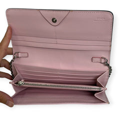FENDI Pink Leather Rainbow Stud Wallet with Chain (Copy) Fendi