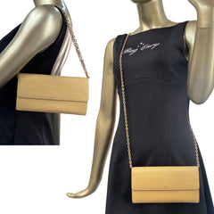 LOUIS VUITTON Butter Yellow Epi Leather Sarah Wallet with Chain Louis Vuitton
