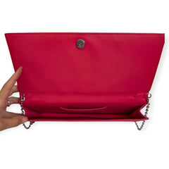 DIOR Pink Leather Cannage Clutch on Chain Dior