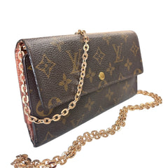 LOUIS VUITTON Monogram Continental Wallet with Chain Louis Vuitton