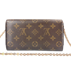 LOUIS VUITTON Monogram Continental Wallet with Chain Louis Vuitton