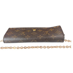 LOUIS VUITTON Monogram Continental Wallet with Chain Louis Vuitton