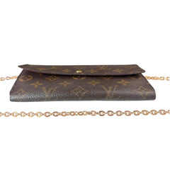 LOUIS VUITTON Monogram Continental Wallet with Chain Louis Vuitton