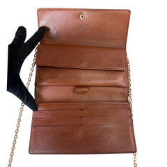 LOUIS VUITTON Monogram Continental Wallet with Chain Louis Vuitton