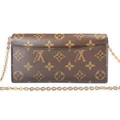 LOUIS VUITTON Monogram/Magenta Sarah Wallet with added Gold Chain Louis Vuitton