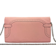 HERMES Rose Sakura Swift Leather Ghillies Kelly Wallet with Added Insert/Chain Hermes