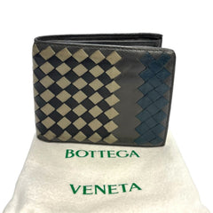 BOTTEGA VENETA Leather Intrecciato Bifold Wallet Bottega Veneta