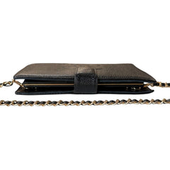 CHANEL Black Caviar Leather Timeless Wallet Chanel