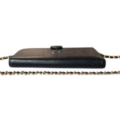 CHANEL Black Caviar Leather Timeless Wallet Chanel