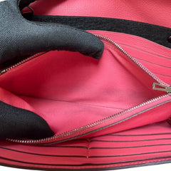 HERMES Pink Epsom Constance Wallet Palladium Hardware & Added Strap Hermes