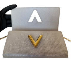 LOUIS VUITTON Taupe Epi Leather Twist Wallet Louis Vuitton
