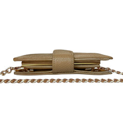 CHANEL Camel Caviar Leather Timeless Compact Wallet Chanel