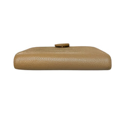 CHANEL Camel Caviar Leather Timeless Compact Wallet Chanel