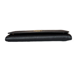PRADA Black Saffiano Leather Wallet/Card Holder with Chain Prada
