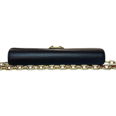 LOUIS VUITTON Black Monogram Portefeuille Pallas Wallet with Chain Louis Vuitton