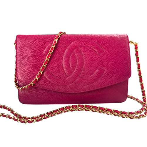 CHANEL Magenta Caviar Timeless Clutch Chanel