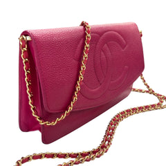 CHANEL Magenta Caviar Timeless Clutch Chanel