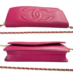 CHANEL Magenta Caviar Timeless Clutch Chanel